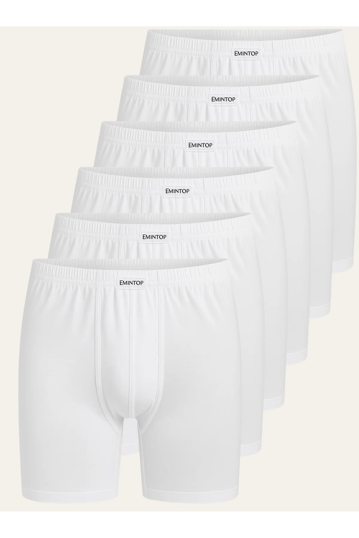 ERKEK BOXER SHORT 6'LI - BEYAZ BOXER ŞORT