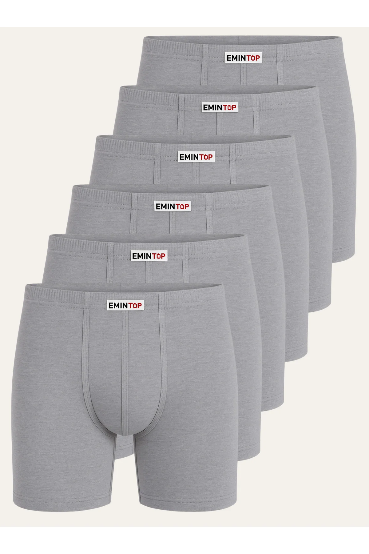 ERKEK BOXER SHORT 6'LI - GRİ BOXER ŞORT