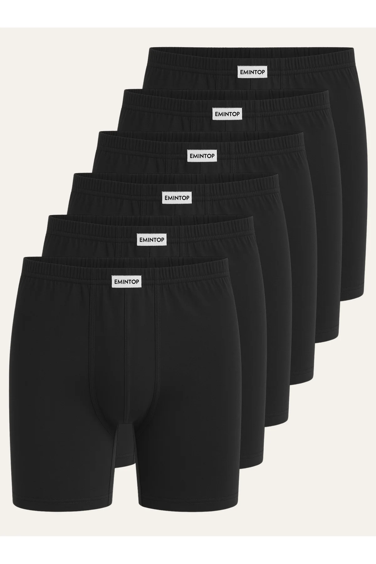 ERKEK BOXER SHORT 6'LI - SİYAH BOXER ŞORT