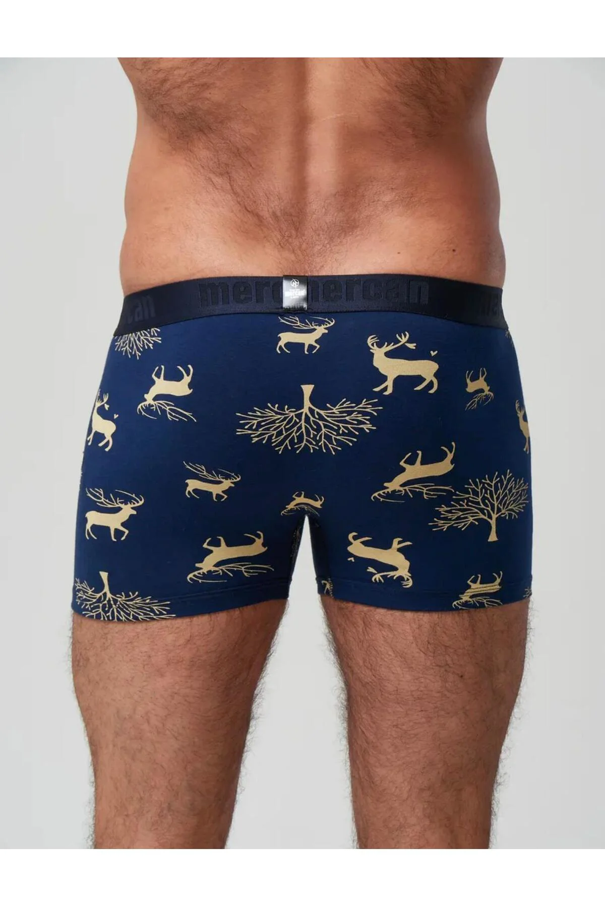 ERKEK BOXER ŞİŞE, ROTA, GEYİK DESENLİ 3'lü PAKET - RAHAT KESİM