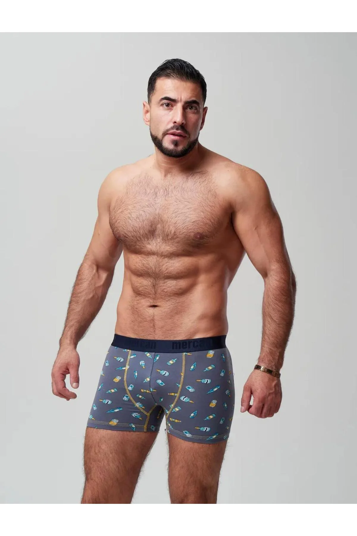 ERKEK BOXER ŞİŞE, ROTA, GEYİK DESENLİ 3'lü PAKET - RAHAT KESİM