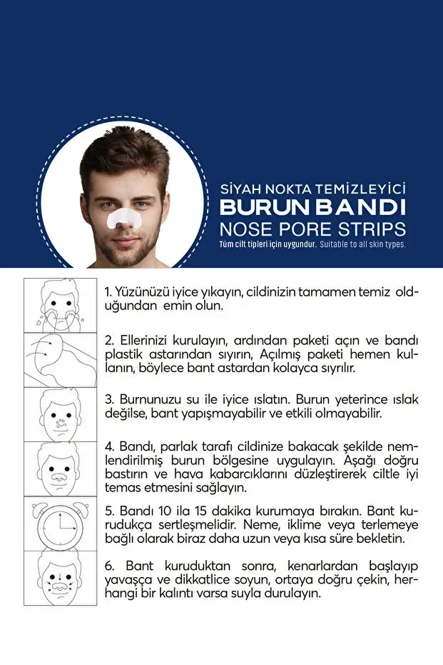 Erkek Burun Bandı 6'lı Erkek Burun Bandı 6'lı