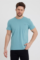 Erkek Çağla Slim Fit Bisiklet Yaka Kısa Kollu Pamuklu Tişört - Ça