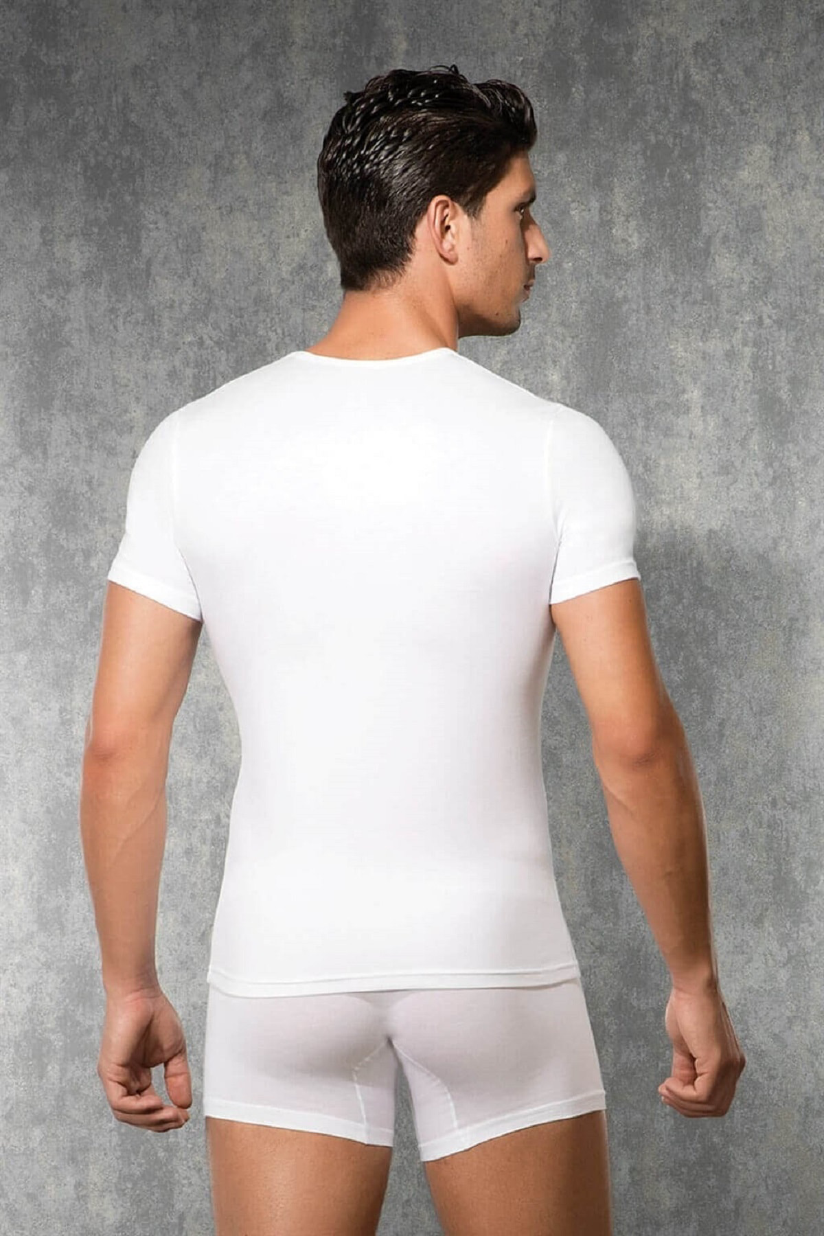 Doreanse Erkek Çift Etkili Ekstra Viloft Termal V Yaka Kısa Kol İçlik T-Sh