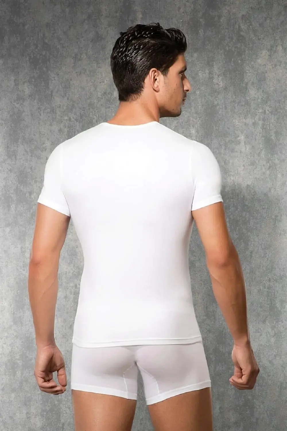 Erkek Çift Etkili Ekstra Viloft Termal V Yaka Kısa Kol Içlik T-sh