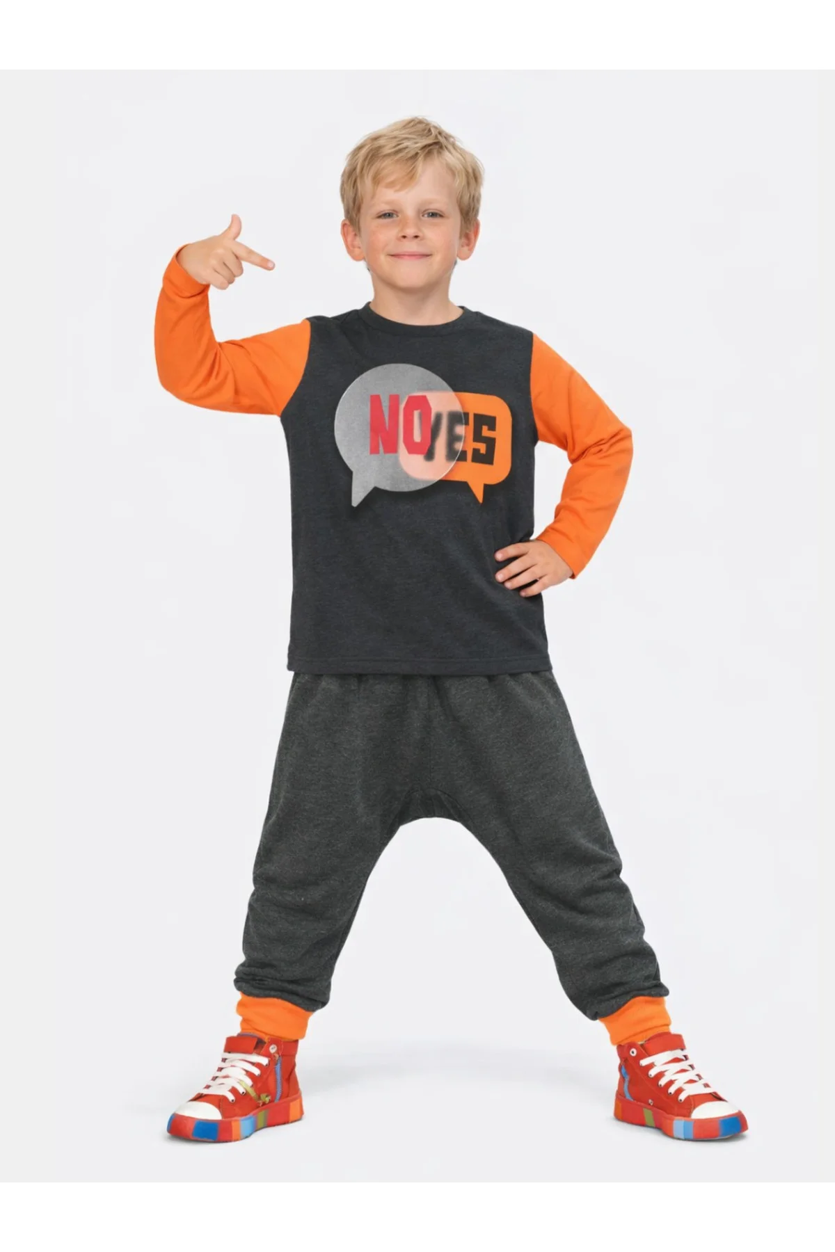 Erkek Çocuk Baggy Pantolon + T-shirt Takım