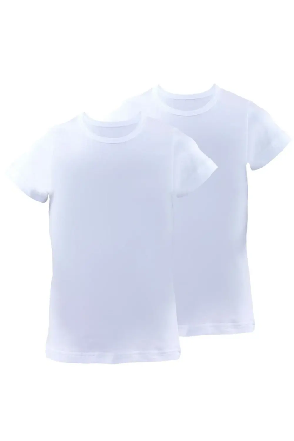 Erkek Çocuk Beyaz 2 Li Paket Fanila T-shirt