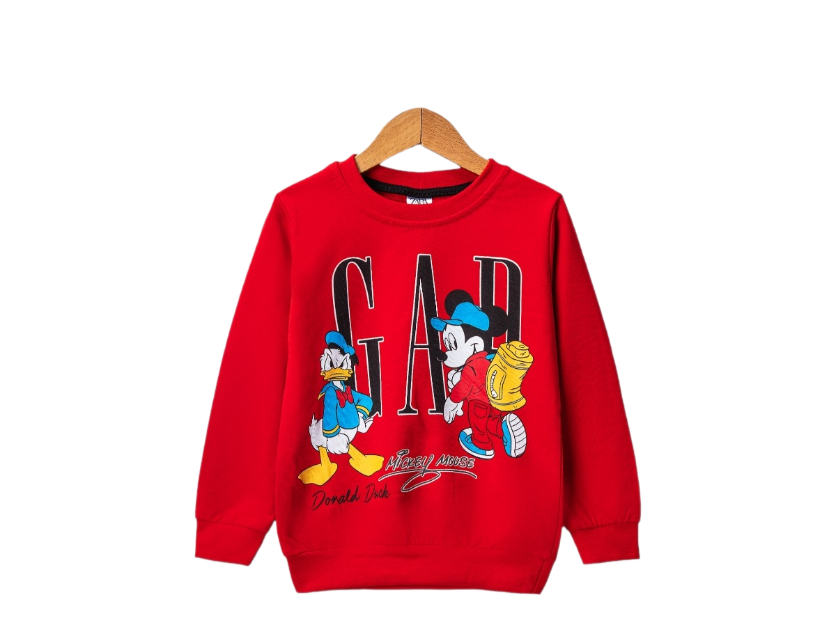 Erkek Çocuk Bisiklet Yaka Karekter Baskılı Sweatshirt Erkek Çocuk Bisiklet Yaka Karekter Baskılı Sweatshirt