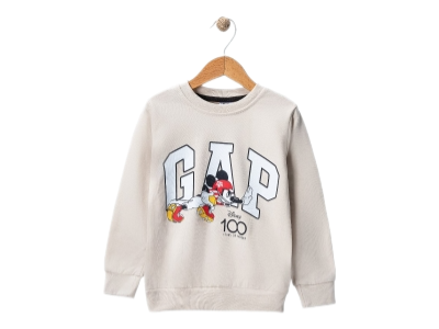 Erkek Çocuk Bisiklet Yaka Baskılı Sweatshirt