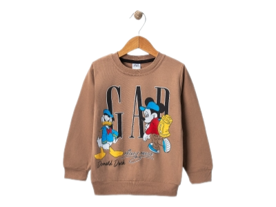 Erkek Çocuk Bisiklet Yaka Gap Baskılı Sweatshirt Erkek Çocuk Bisiklet Yaka Gap Baskılı Sweatshirt