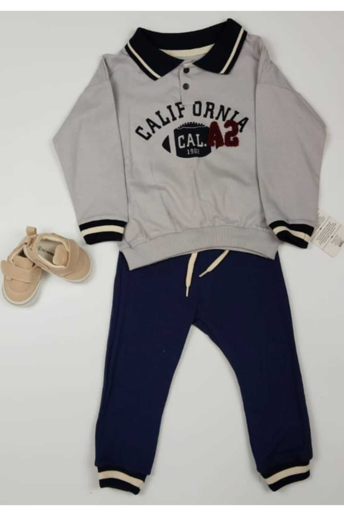 Erkek Çocuk California Yazılı 2'li Spor Takım