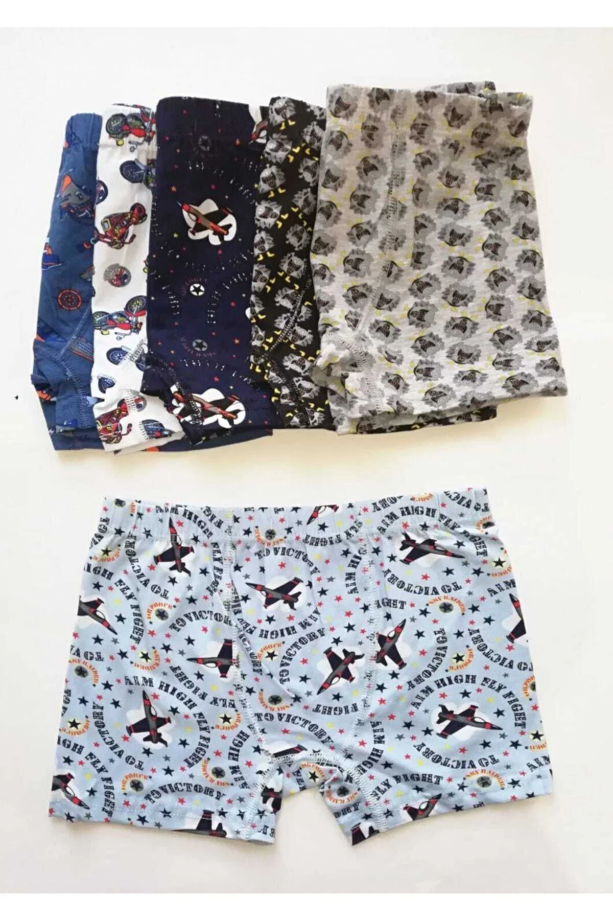 Erkek Çocuk Desenli Boxer 12 Adet - 1013