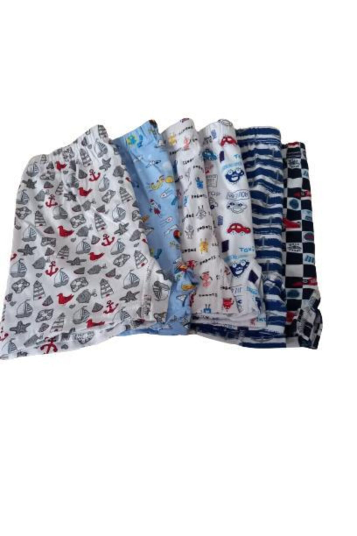 Erkek Çocuk Empirme Desenli Boxer 6 Adet 0254
