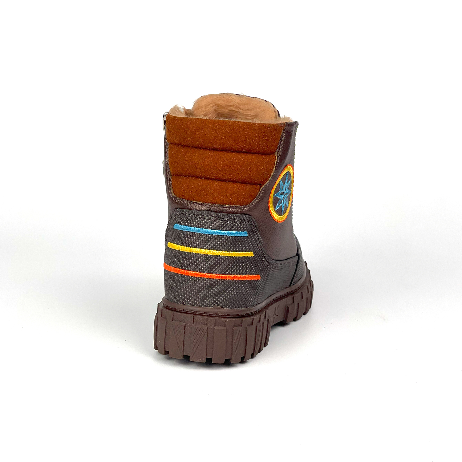 Kajila Erkek Çocuk Kahve Turkuaz İçi Kürklü Termo Taban Suya Soğuğa Daya