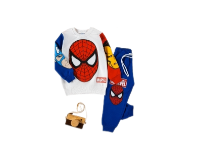 Erkek Çocuk Marvel Baskılı Bisiklet Yaka  Eşofman Takımı 4/8 yaş