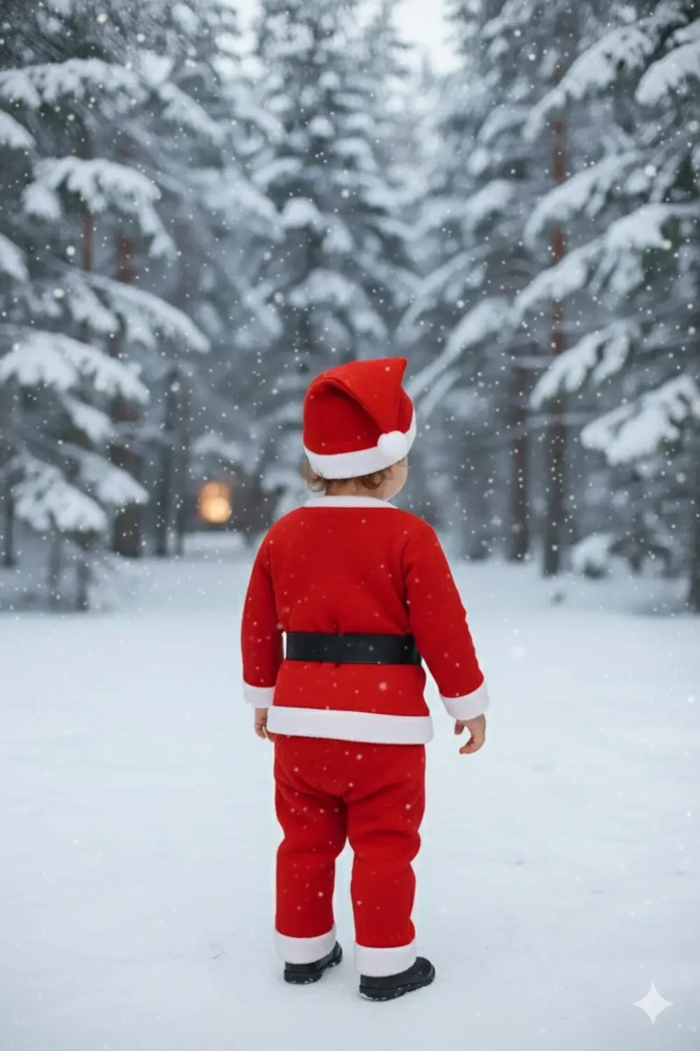 Erkek Çocuk Noel Baba Kostümü Kırmızı Kışlık Takım Yeni Yıl Parti