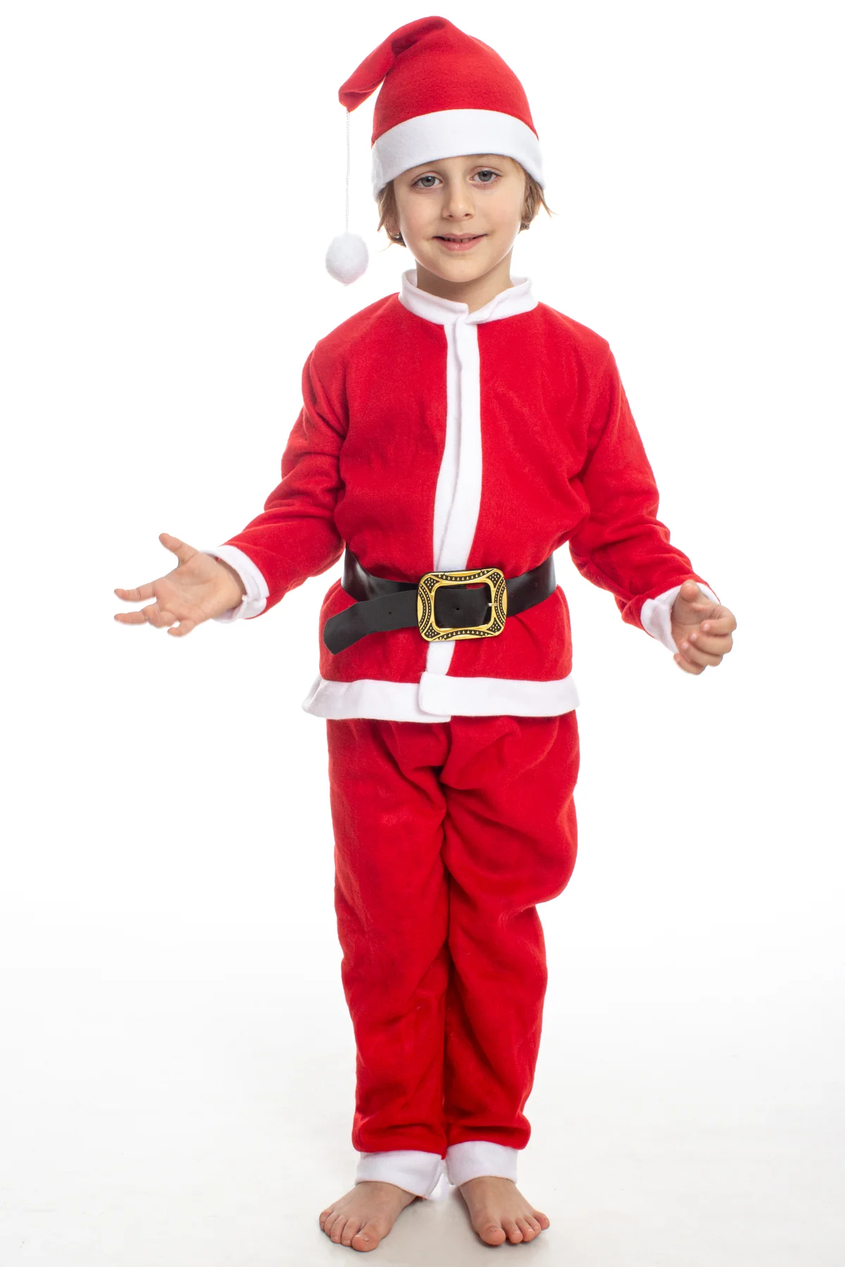 Erkek Çocuk Noel Kostümü Yılbaşı Kostümü Noelbaba