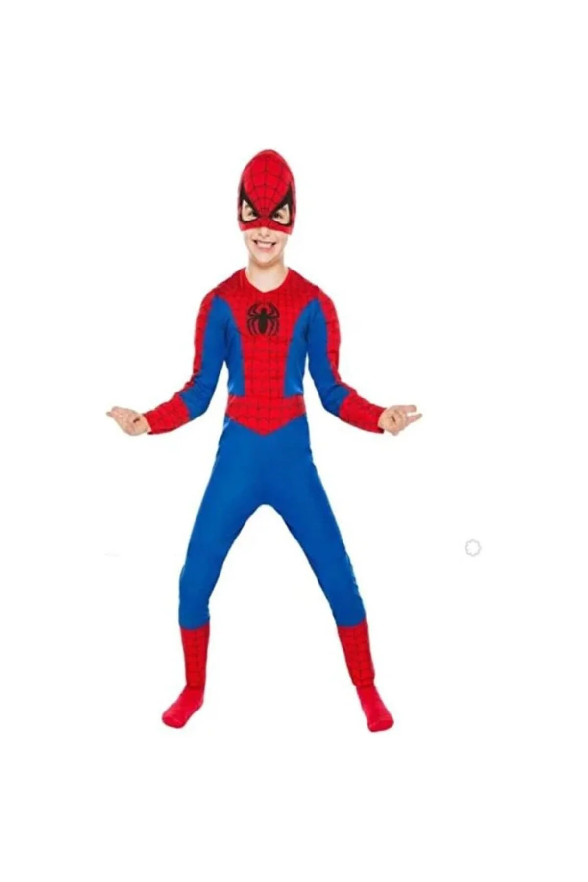 Erkek Çocuk Örümcek Adam Kostüm, 9-10 Yaş, tekklasikspiderman, Kırmızı