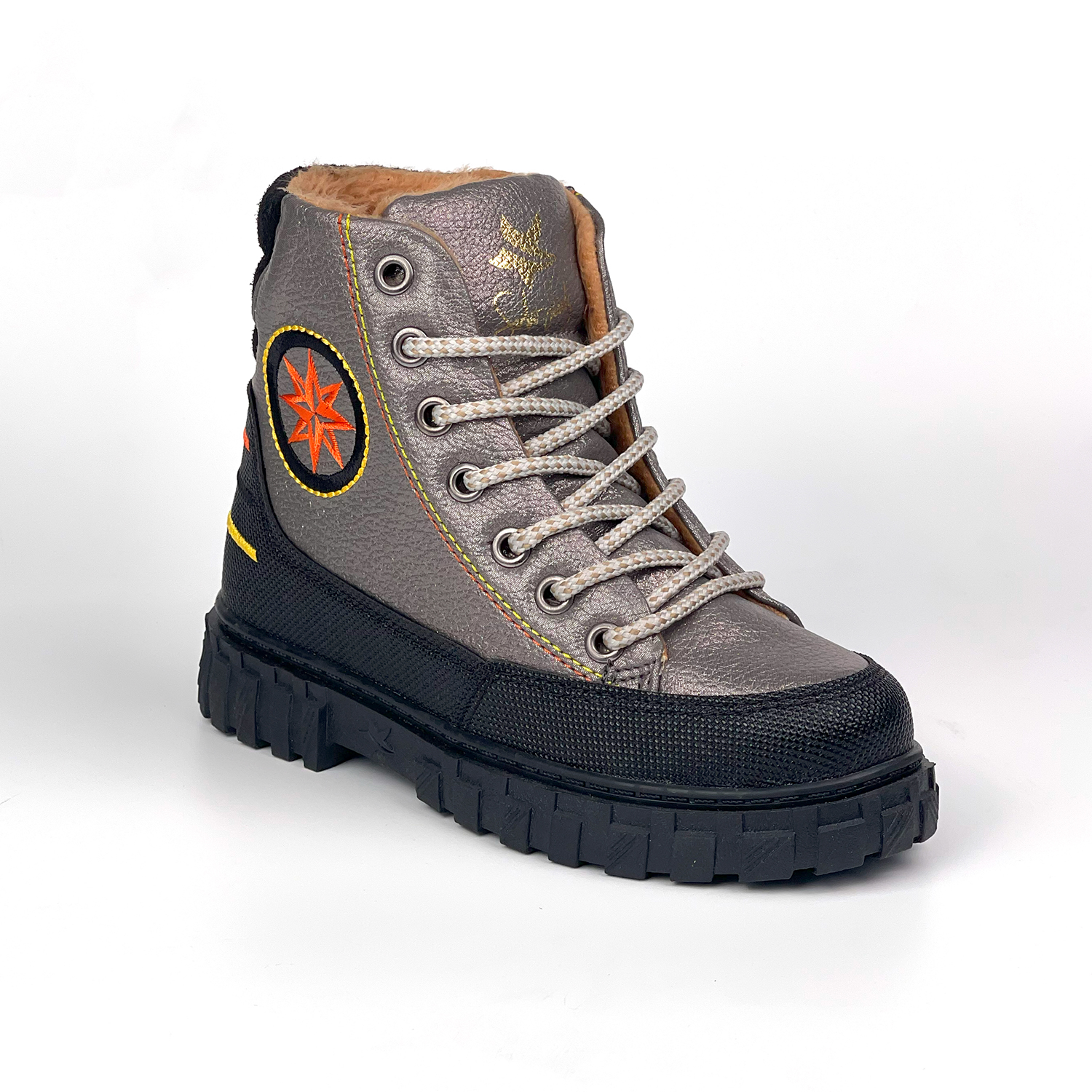 Kajila Erkek Çocuk Platin Siyah İçi Kürklü Termo Taban Suya Soğuğa Dayan