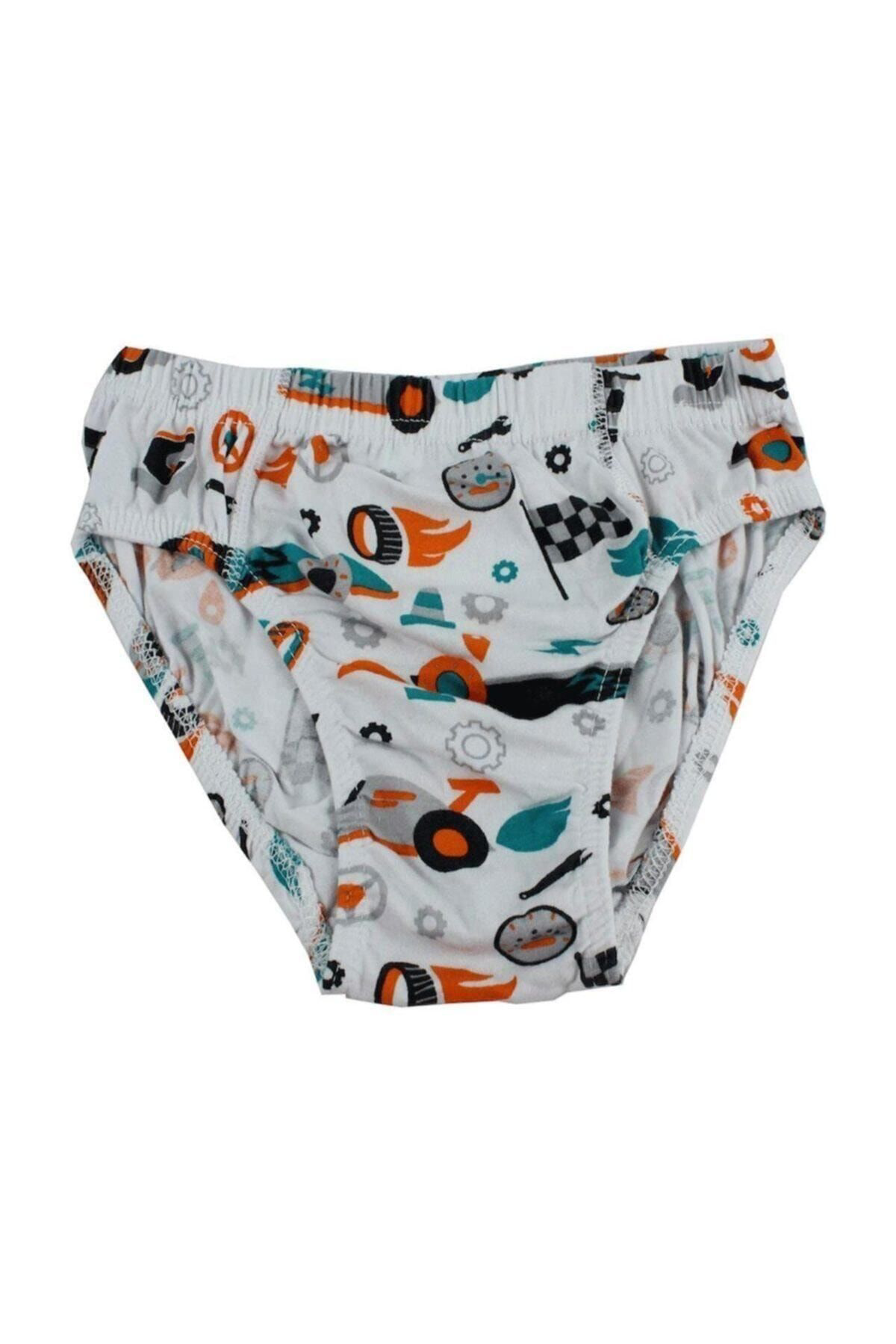 Koza Erkek Çocuk Renkli Desenli Slip Külot 6Lı Paket Asorti