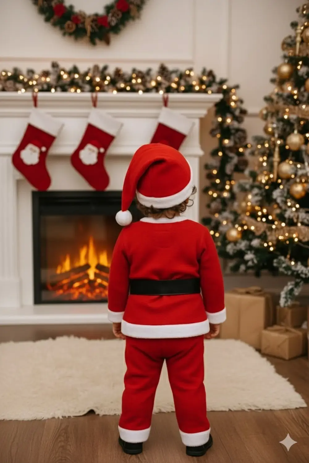 Parti Selesi Erkek Çocuk Santa Kostümü Kırmızı Beyaz Peluş Detaylı Kışlık Yılb Parti Selesi Erkek Çocuk Santa Kostümü Kırmızı Beyaz Peluş Detaylı Kışlık Yılb