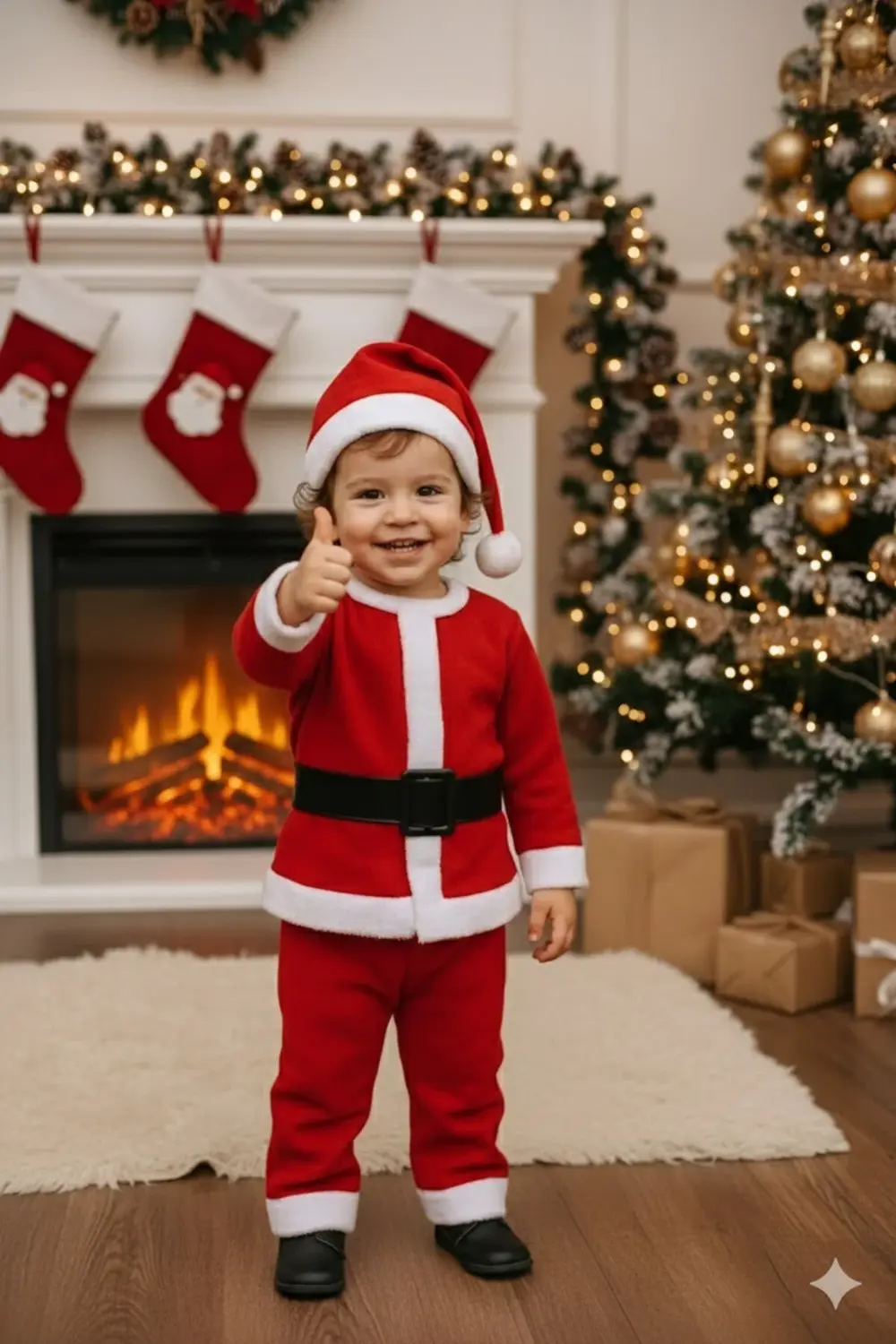 Parti Selesi Erkek Çocuk Santa Kostümü Kırmızı Beyaz Peluş Detaylı Kışlık Yılb Parti Selesi Erkek Çocuk Santa Kostümü Kırmızı Beyaz Peluş Detaylı Kışlık Yılb