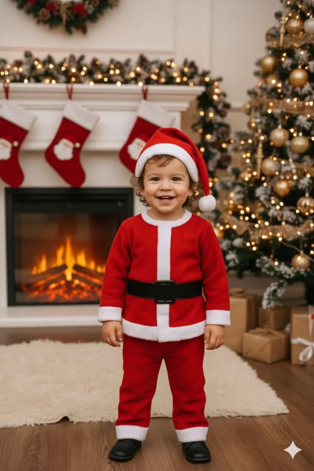 Parti Selesi Erkek Çocuk Santa Kostümü Kırmızı Beyaz Peluş Detaylı Kışlık Yılb Parti Selesi Erkek Çocuk Santa Kostümü Kırmızı Beyaz Peluş Detaylı Kışlık Yılb