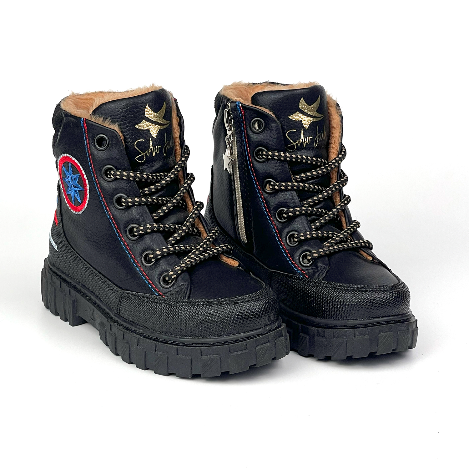 Kajila Erkek Çocuk Siyah Sax İçi Kürklü Termo Taban Suya Soğuğa Dayanıkl