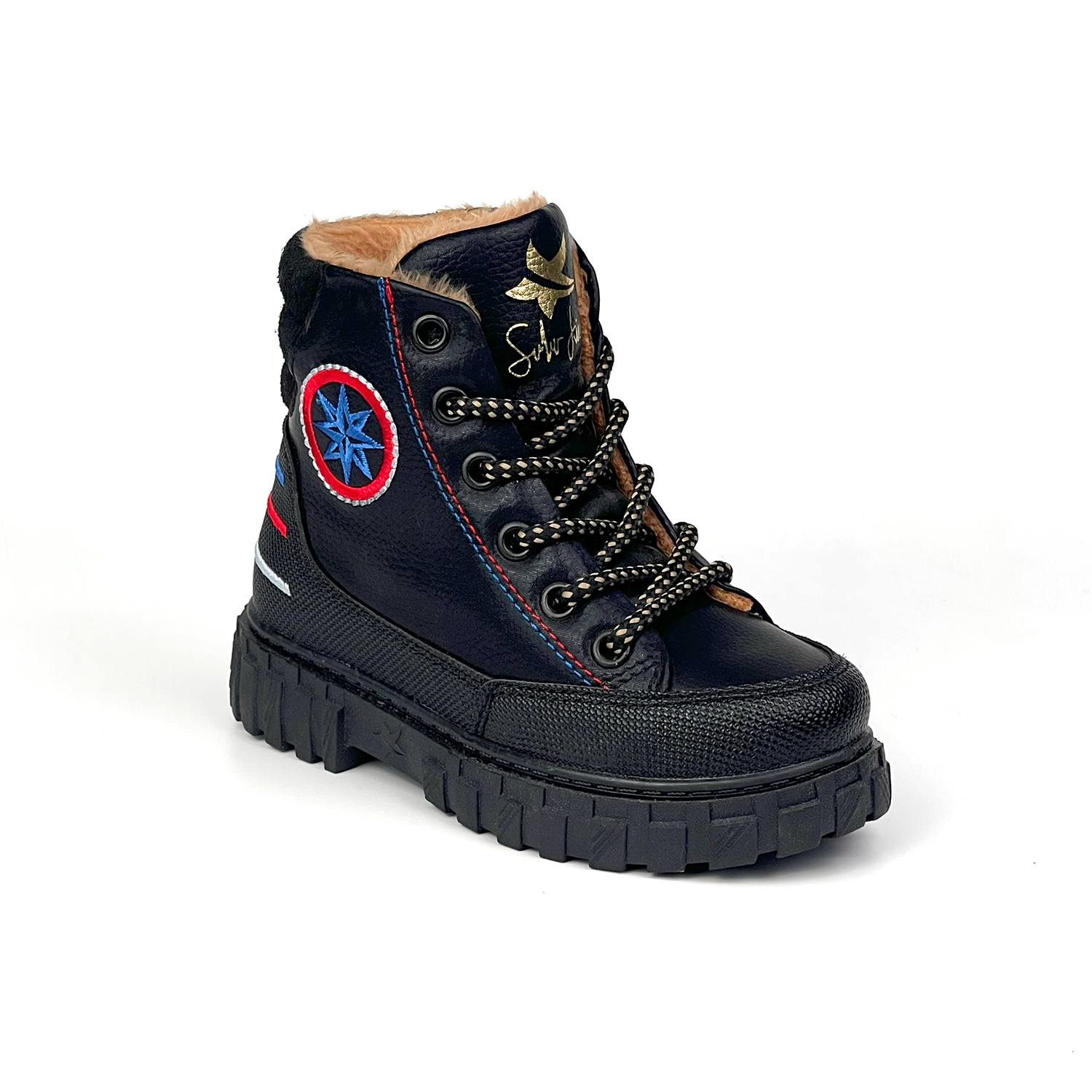 Kajila Erkek Çocuk Siyah Sax İçi Kürklü Termo Taban Suya Soğuğa Dayanıkl