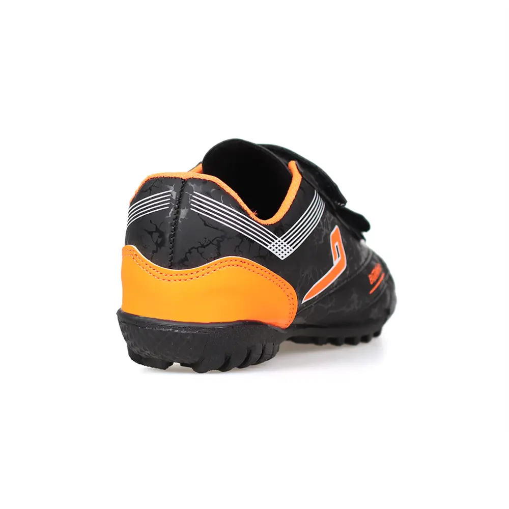 Erkek Çocuk Siyah Turuncu Halı Saha Ayakkabı - Bağcıklı, Rahat Ko