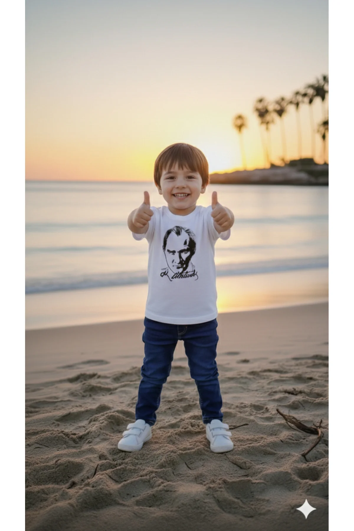Erkek Çocuk Unisex Tişört Atatürk Baskılı Kısa Kollu Rahat Günlük Erkek Çocuk Unisex Tişört Atatürk Baskılı Kısa Kollu Rahat Günlük