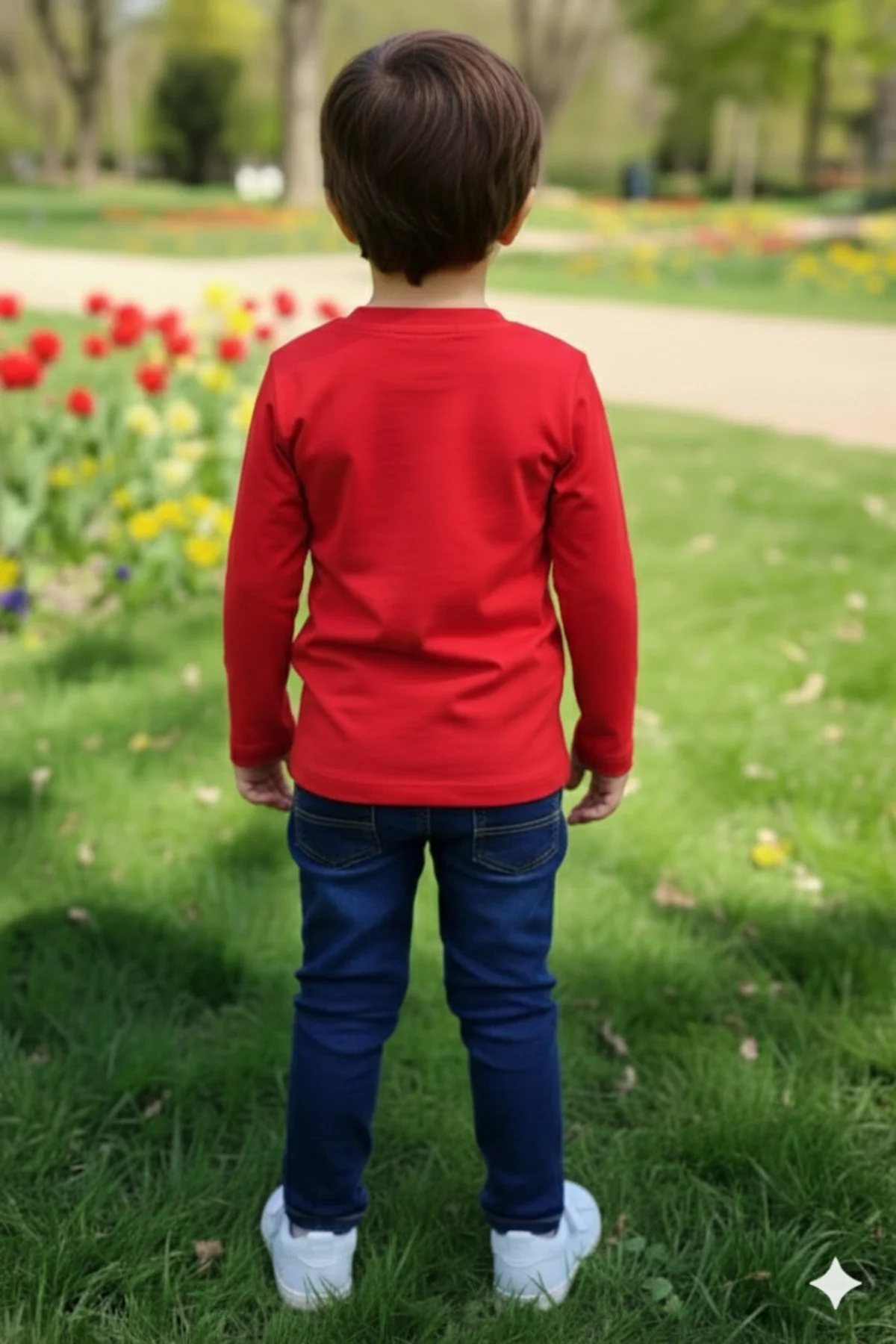 Erkek Çocuk Unisex Tişört Kırmızı Ay Yıldız Baskılı Tişört Uzun K Erkek Çocuk Unisex Tişört Kırmızı Ay Yıldız Baskılı Tişört Uzun K