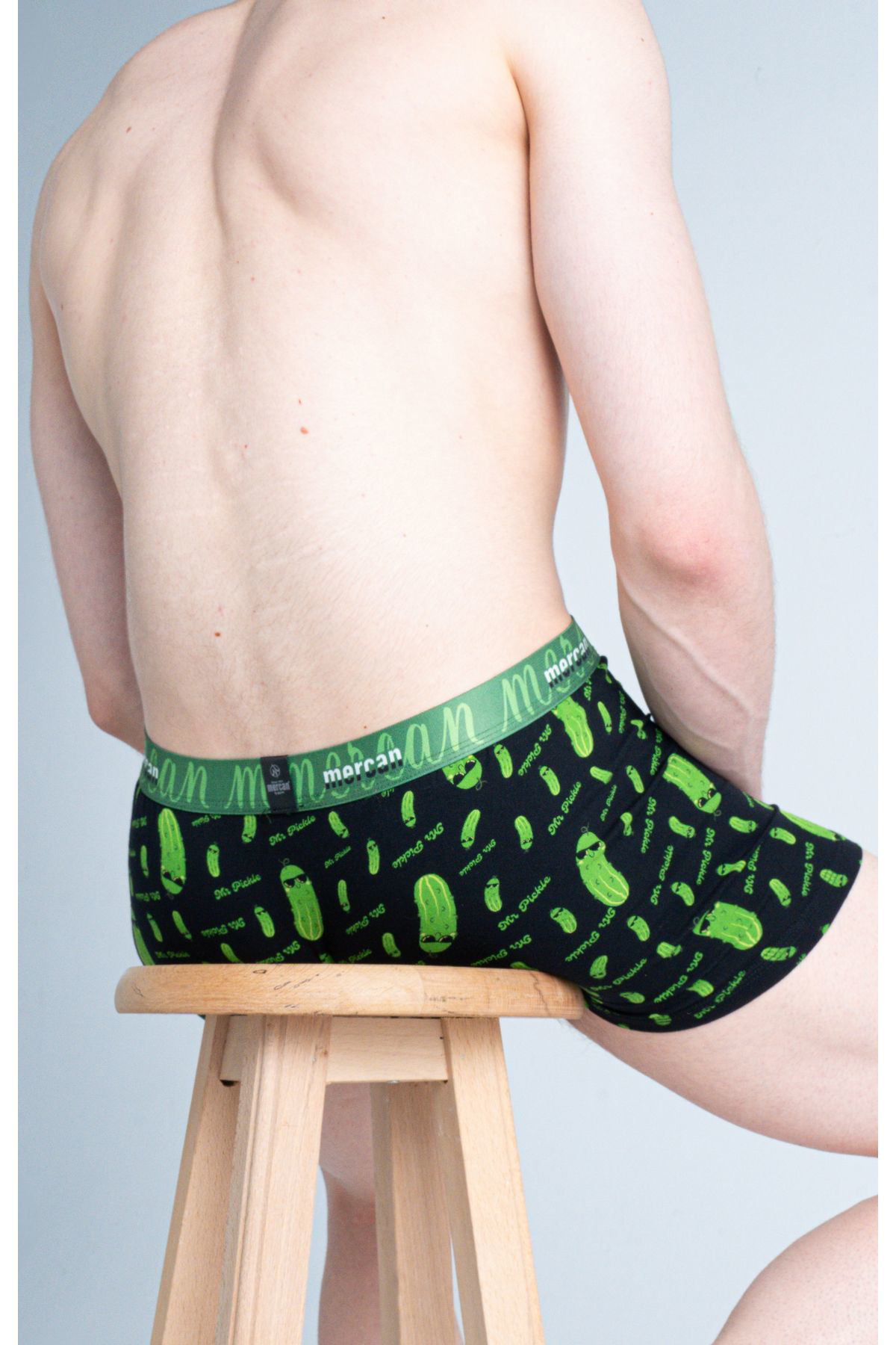 Mercan Erkek Çok Renkli 3'Lü Likralı Pamuklu Boxer (Beyaz Siyah Mr. Pick