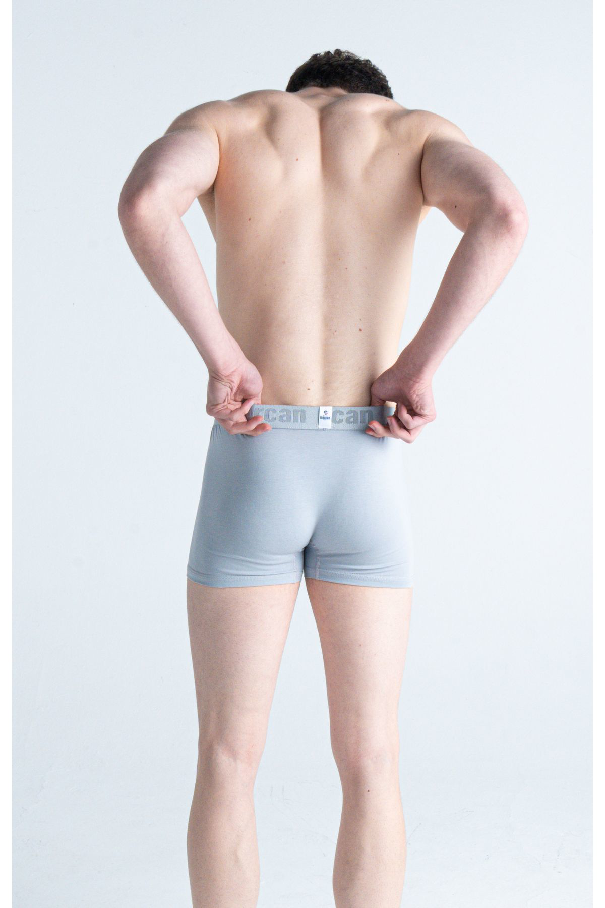 Mercan Erkek Çok Renkli 3'Lü Likralı Pamuklu Boxer (Bordo Gri Tilsim)