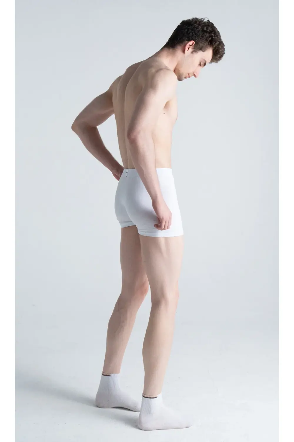 Erkek Çok Renkli 3'lü Likralı Pamuklu Boxer (BEYAZ GRİ UZAY)