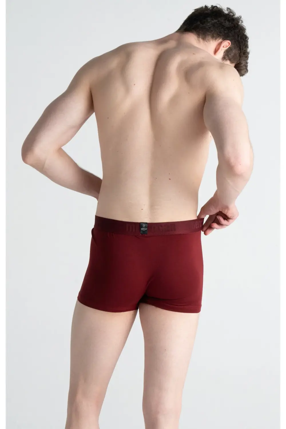 Erkek Çok Renkli 3'lü Likralı Pamuklu Boxer (GRİ BORDO PERFECTION