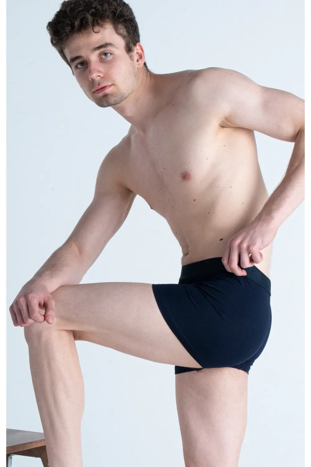 Erkek Çok Renkli 3'lü Likralı Pamuklu Boxer (LACİVERT BEYAZ KARMA