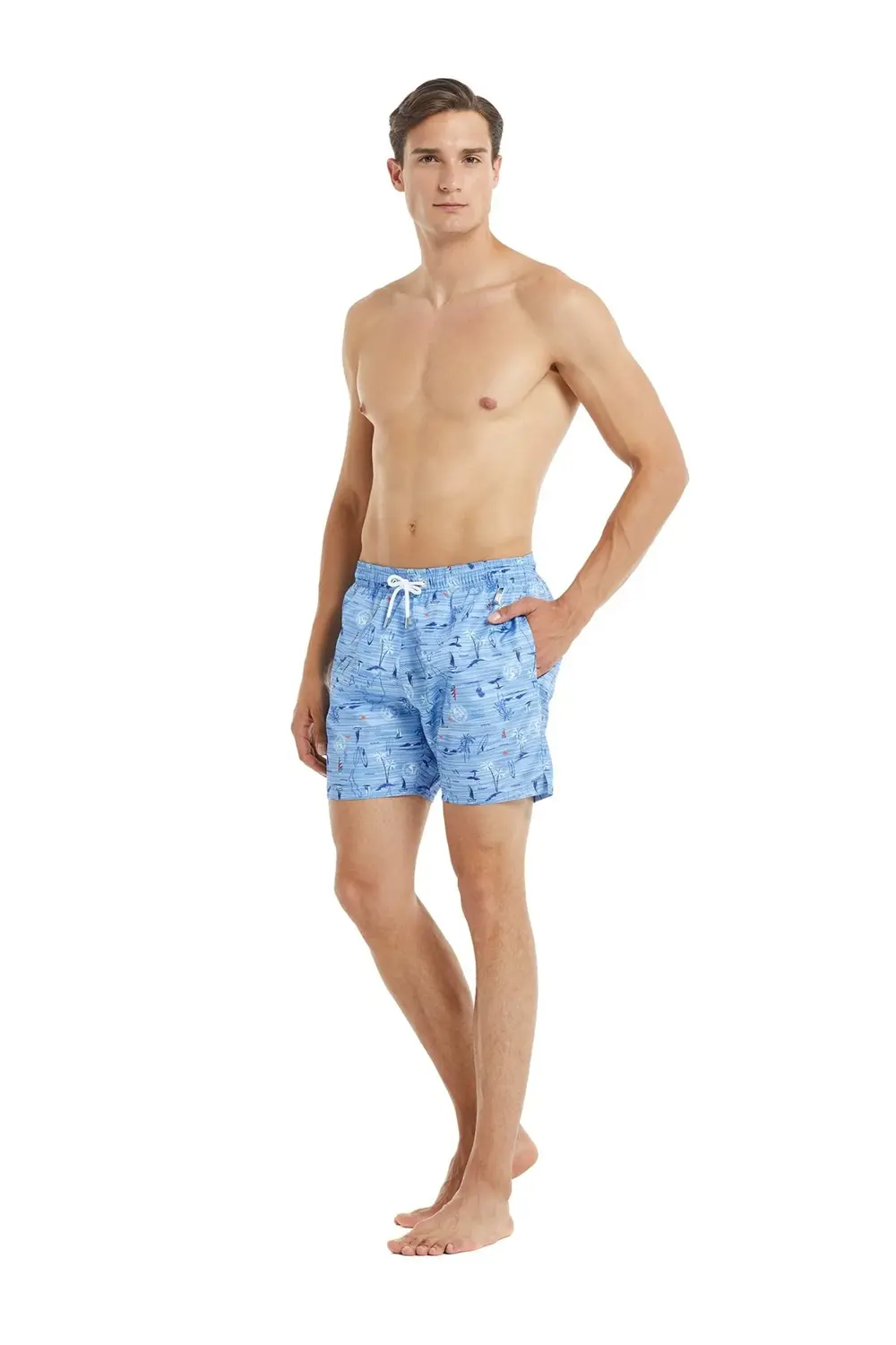 Erkek Çok Renkli Deniz Şortu