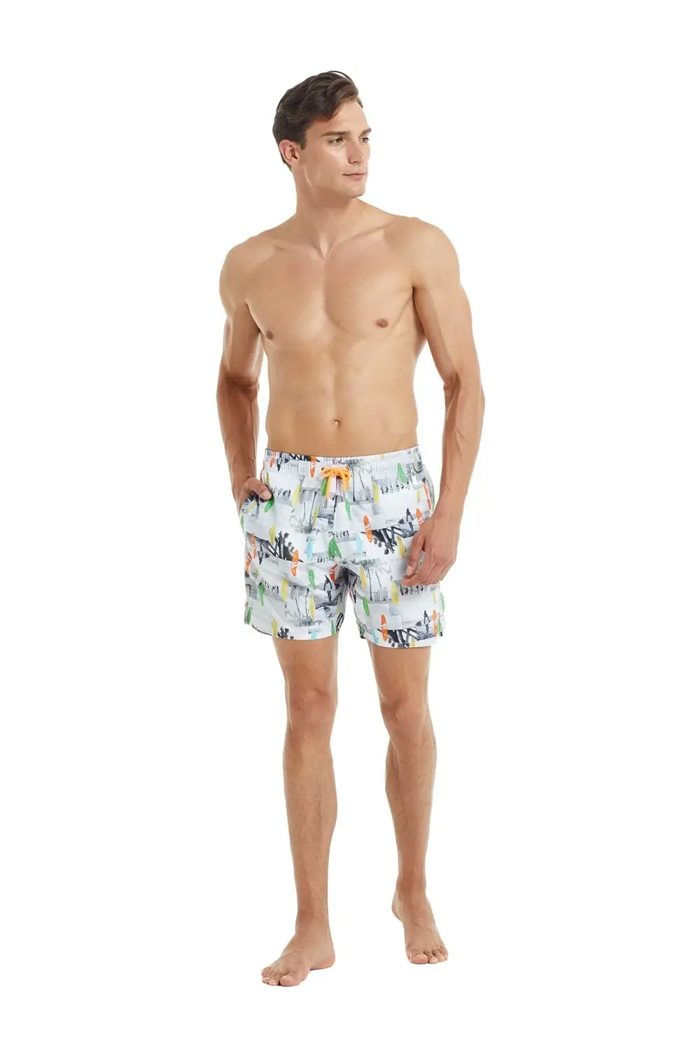 Erkek Çok Renkli Deniz Şortu