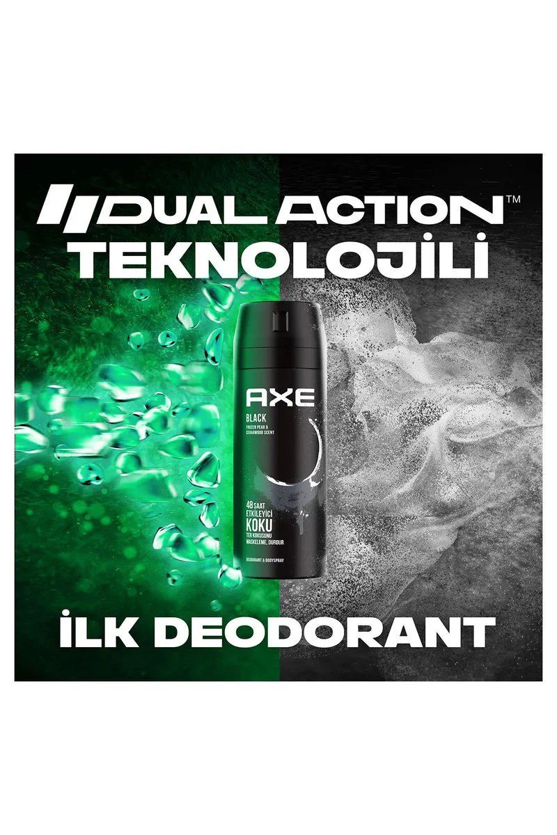Erkek Deodorant & Bodyspray Black - Axe Black ile Uyumlu 48 Saat Etkileyici Koku 150 ml (2 Adet) Fiyatı, Yorumları ve Özellikleri