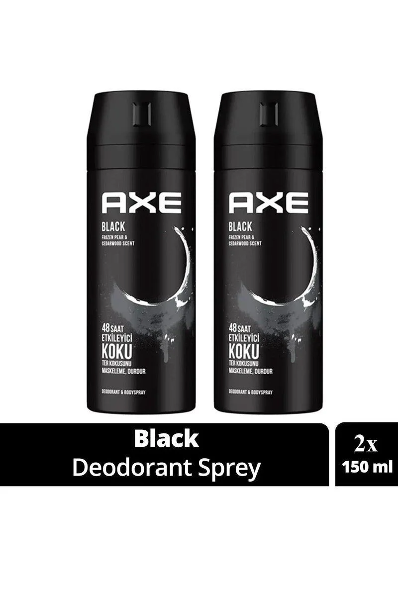Erkek Deodorant & Bodyspray Black - Axe Black ile Uyumlu 48 Saat Etkileyici Koku 150 ml (2 Adet) Fiyatı, Yorumları ve Özellikleri