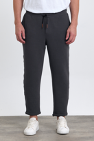 Erkek Desenli Pamuklu Arka Cepli Beli Lastikli ve İpli Jogger Pan