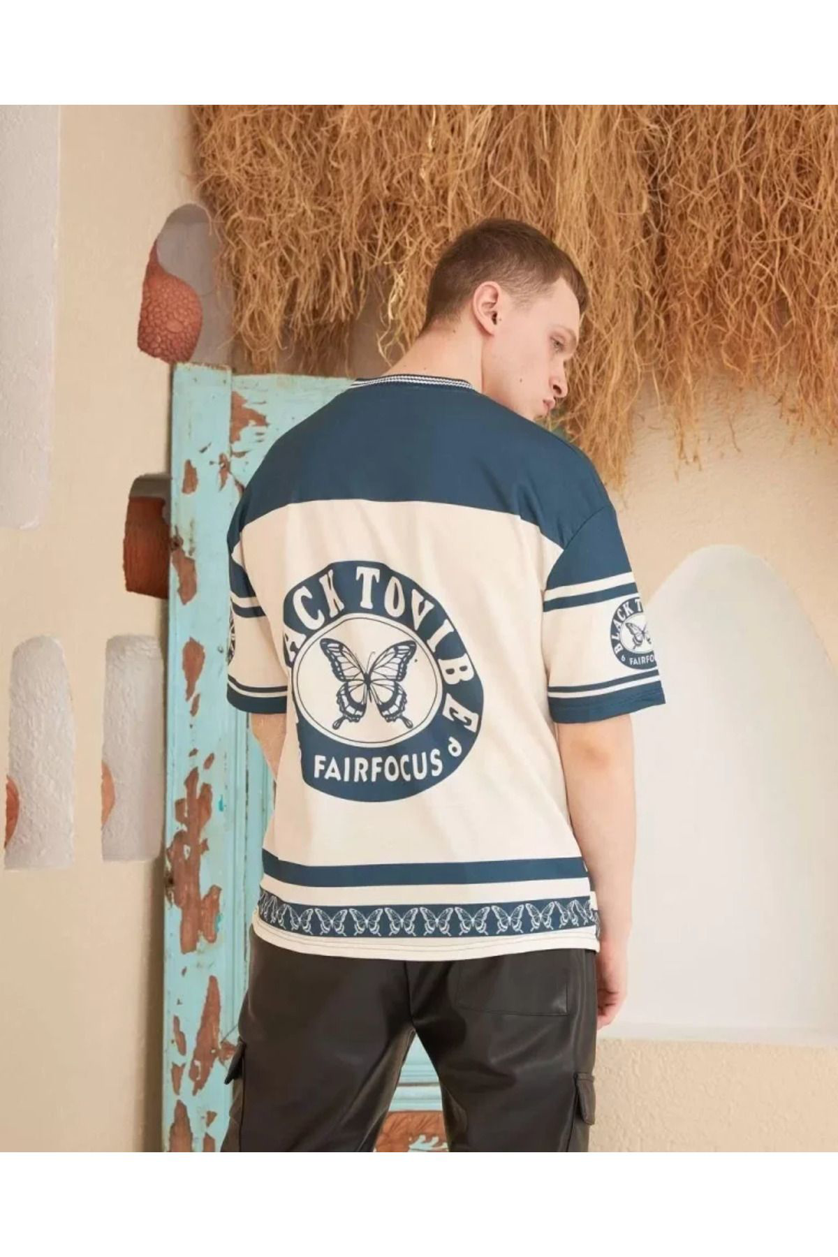 Erkek Dijital Baskılı Tshirt - Mavi