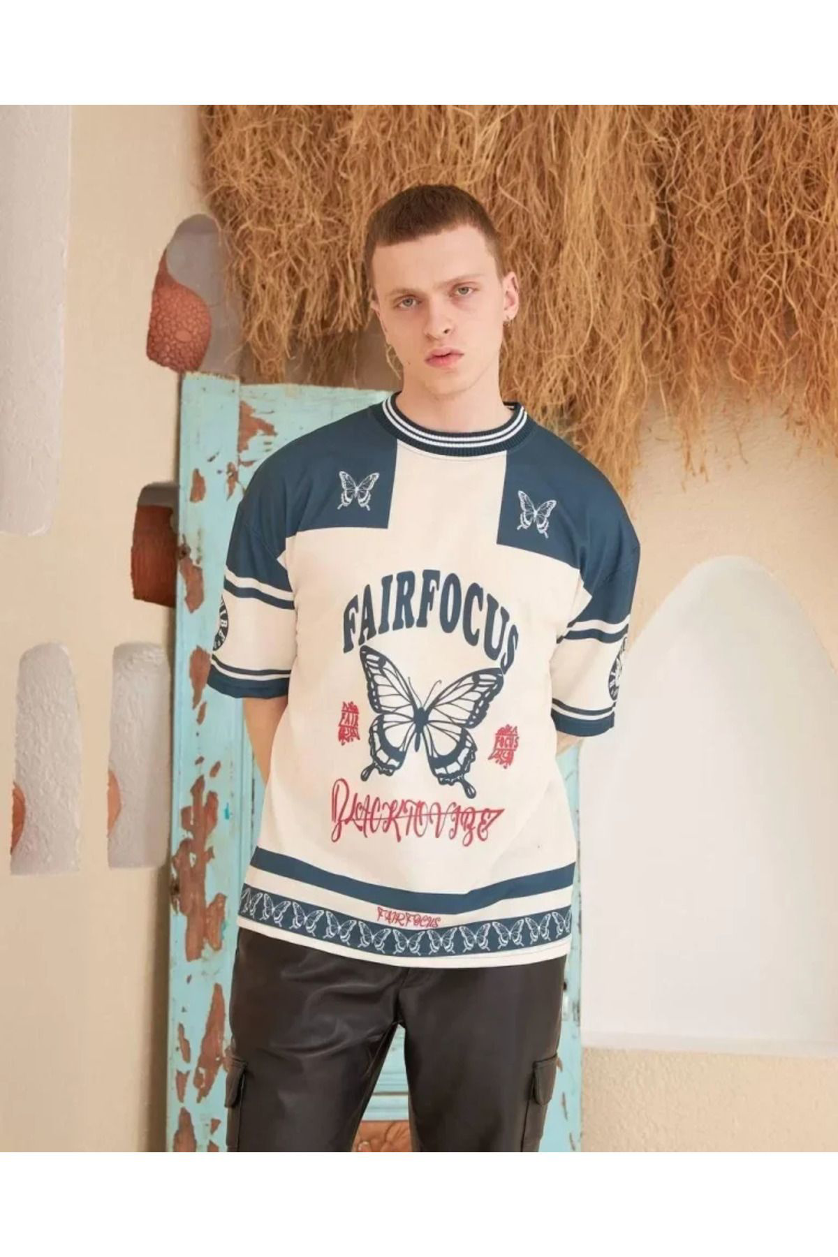 Erkek Dijital Baskılı Tshirt - Mavi