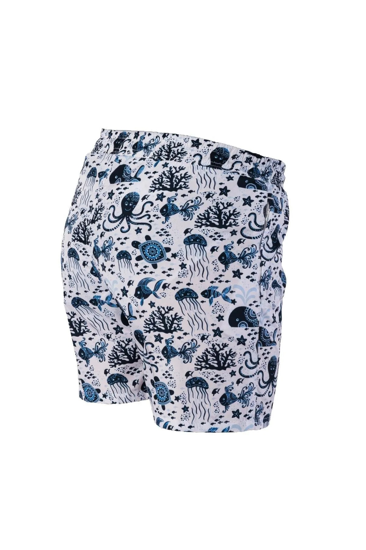 My Frag Erkek Dijital Kisa Deniz Şortu Desenli