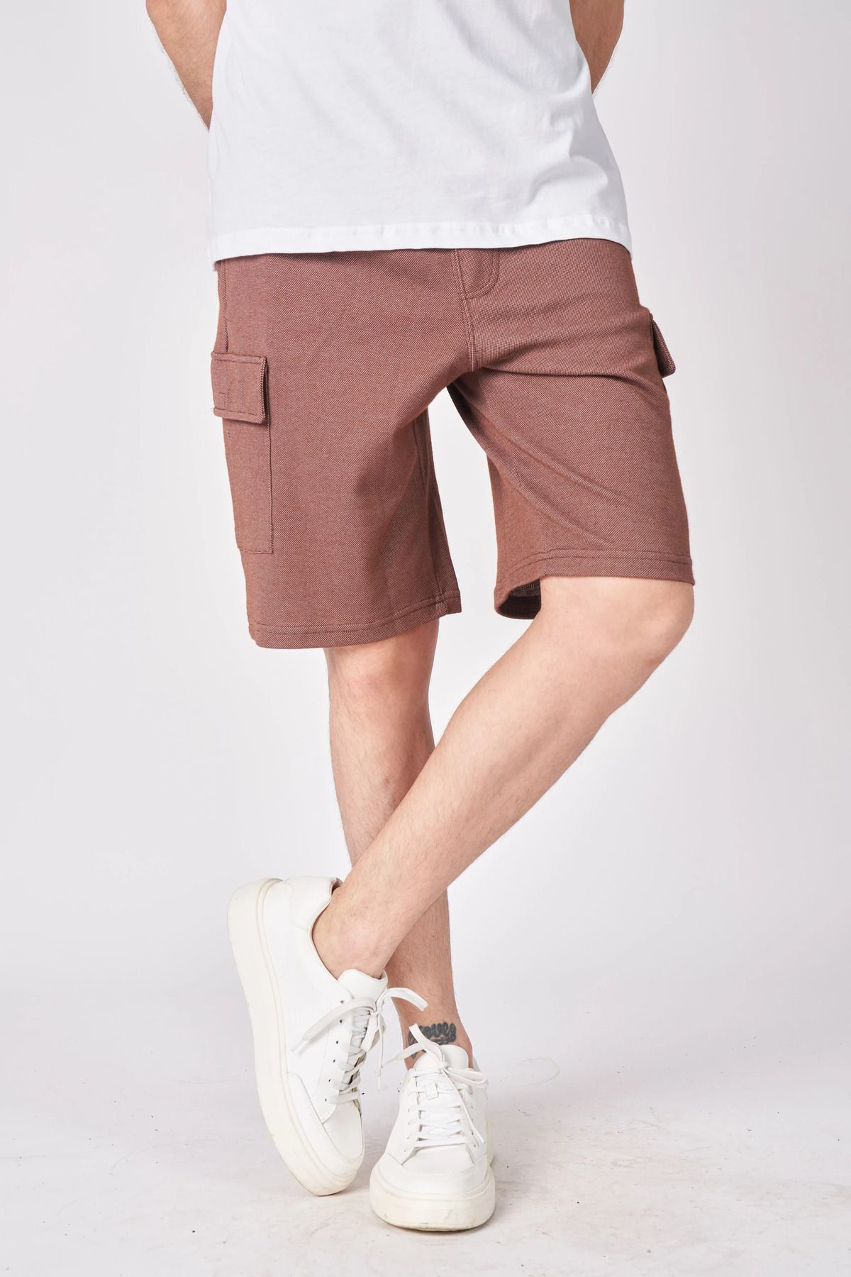 Defys Erkek Dokulu Oversize Bermuda