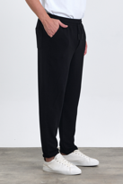 Erkek Duble Paça Pamuklu Beli Lastikli ve İpli Jogger Pantolon  S