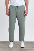 Erkek Duble Paça Pamuklu Beli Lastikli ve İpli Jogger Pantolon  Ç