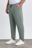 Erkek Duble Paça Pamuklu Beli Lastikli ve İpli Jogger Pantolon  Ç