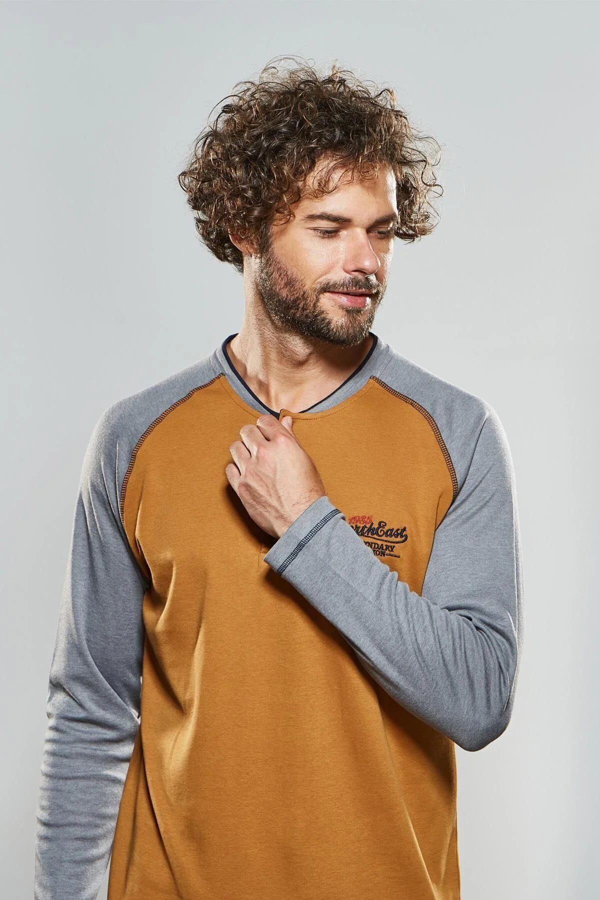 Erkek Düğmeli Pijama Takımı 21314